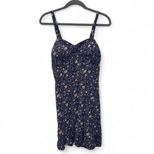 Wallflower Navy Floral‎ Dress -Size Medium
